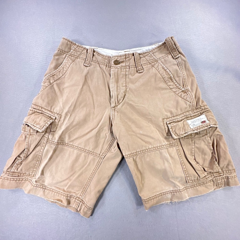 Denim & Supply‎ Ralph Lauren Mens Cargo Shorts Tan Khaki Cotton Twill 32